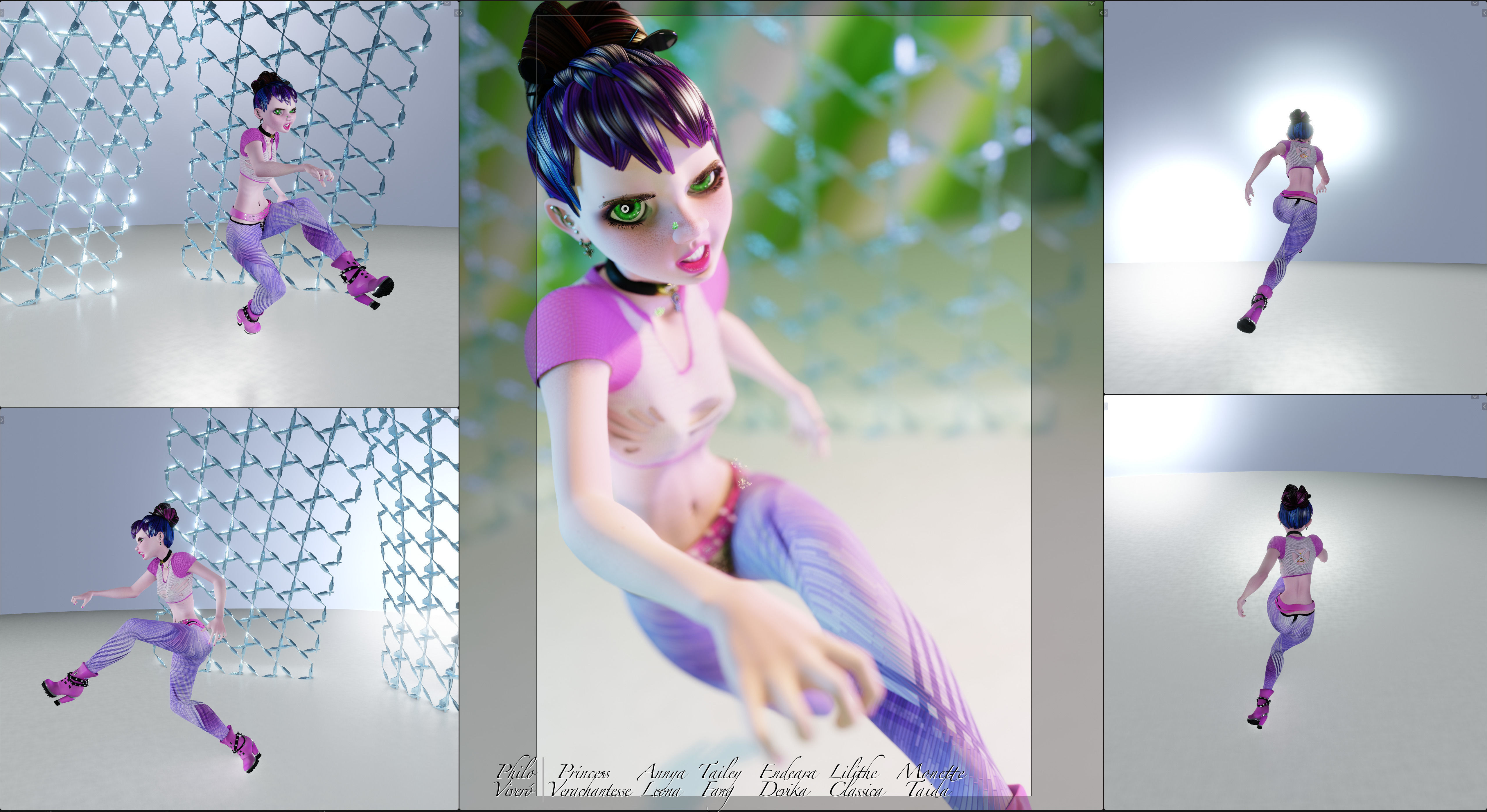 Princess Verachantesse Female Rigged Blender Character 3D model_22