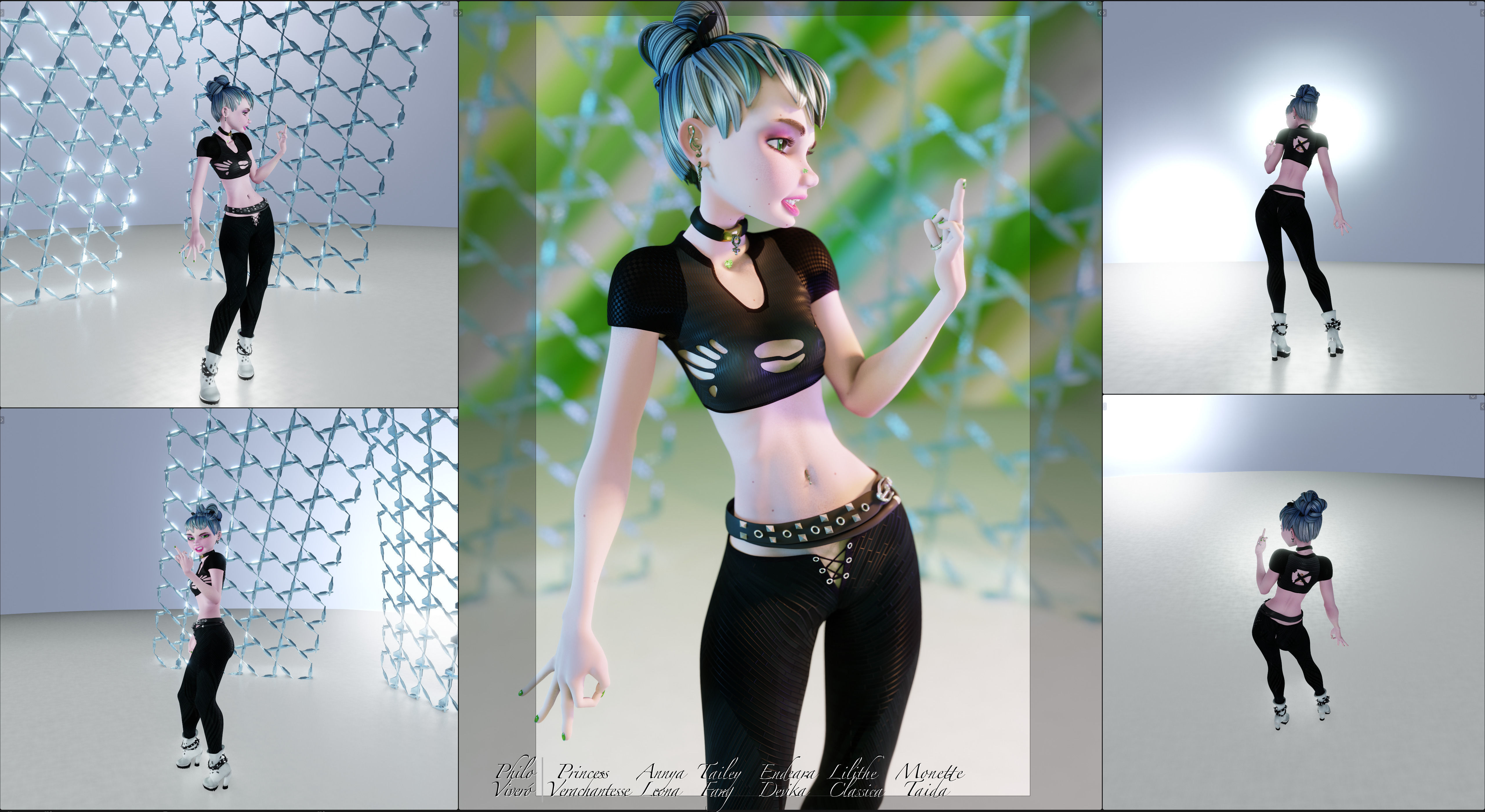 Princess Verachantesse Female Rigged Blender Character 3D model_19