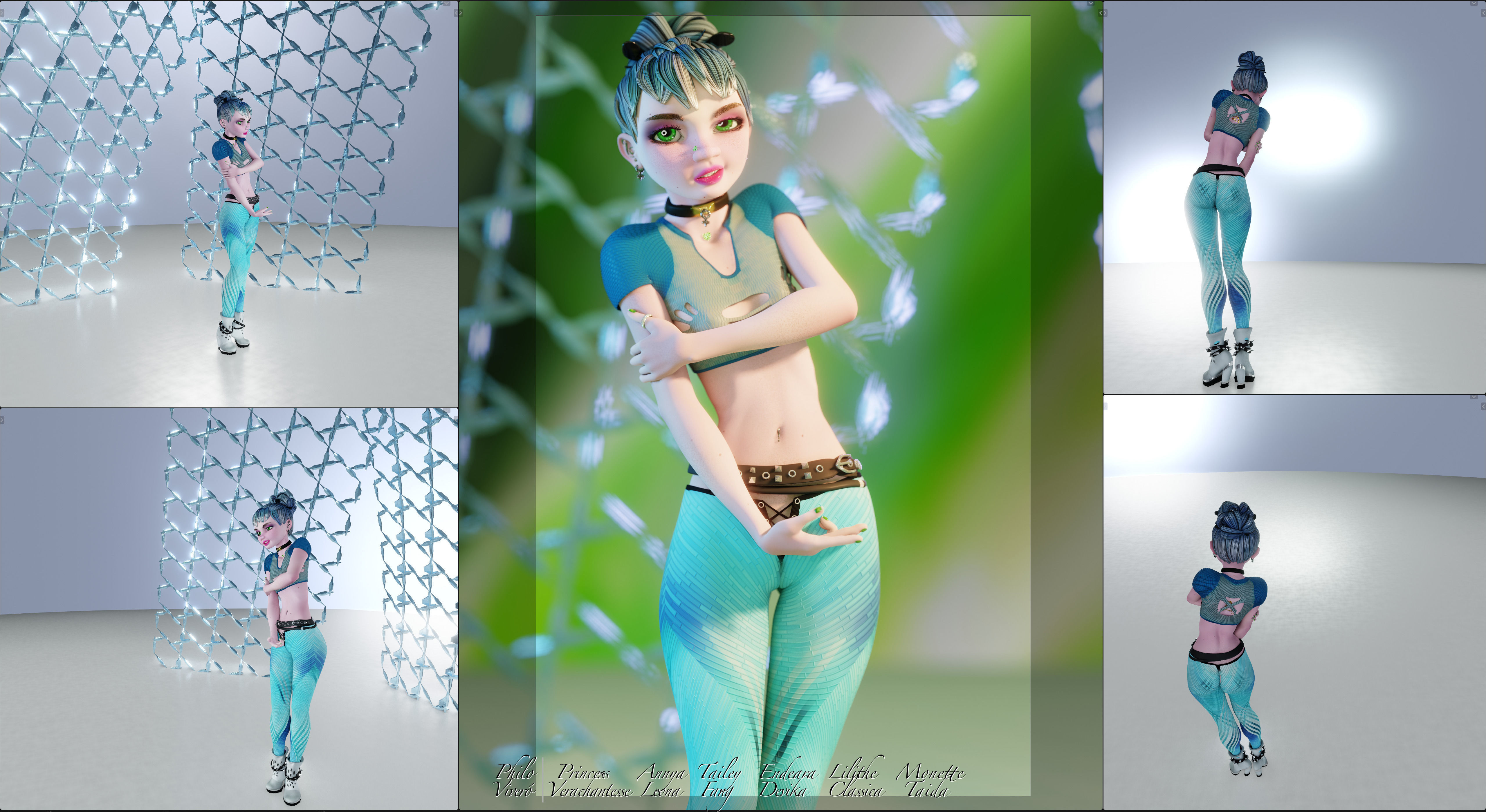 Princess Verachantesse Female Rigged Blender Character 3D model_21