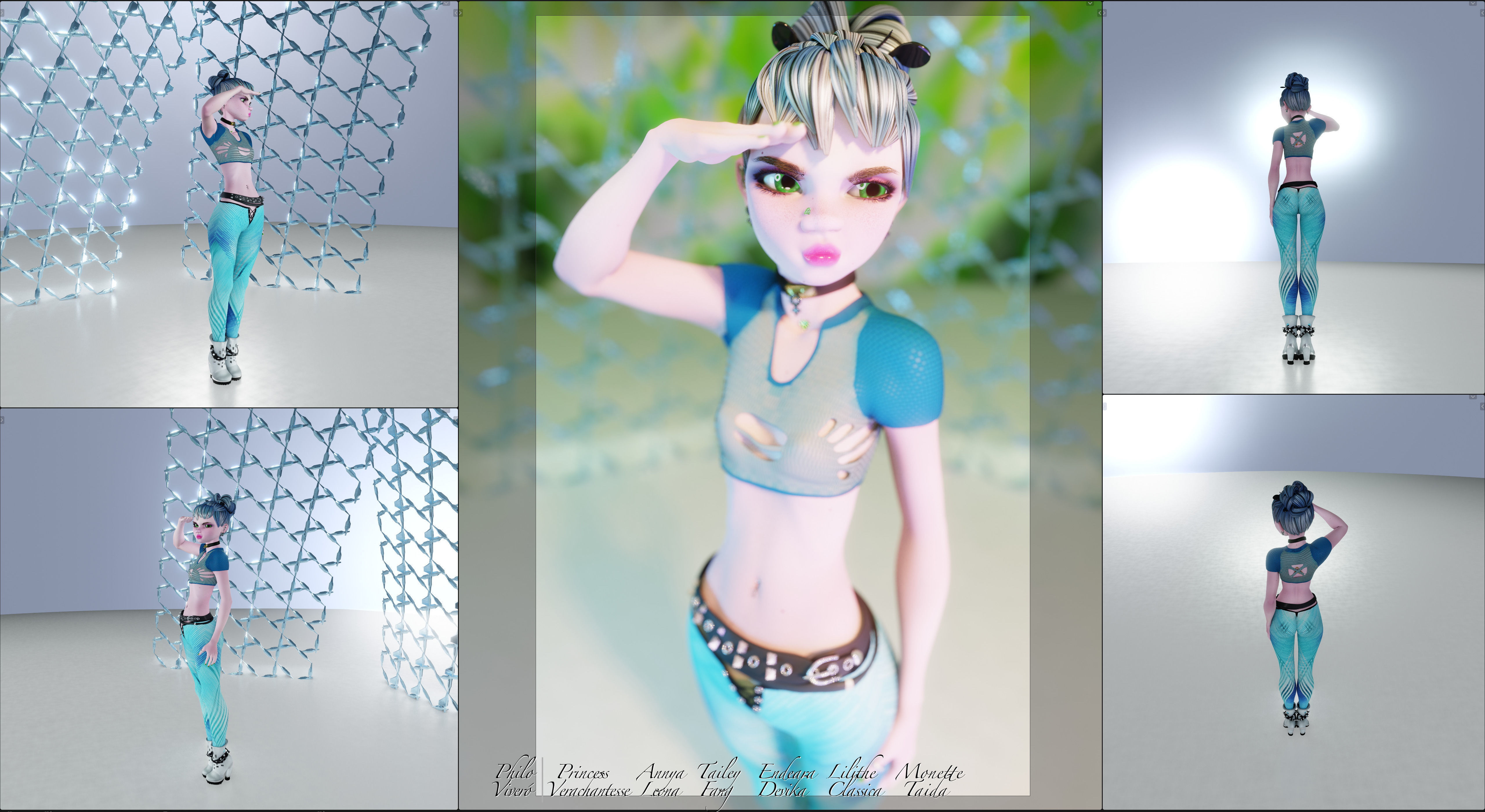 Princess Verachantesse Female Rigged Blender Character 3D model_17