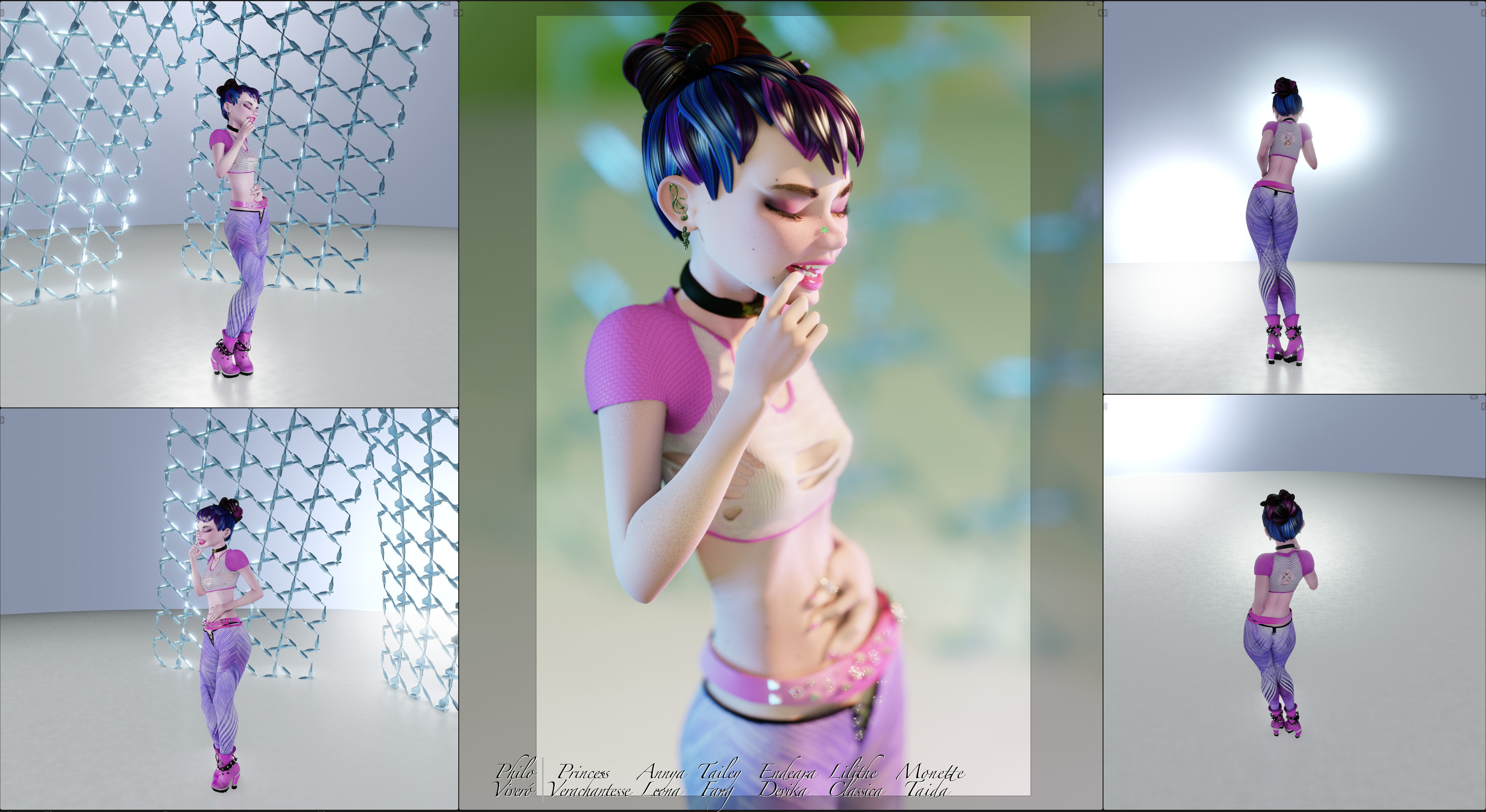 Princess Verachantesse Female Rigged Blender Character 3D model_25