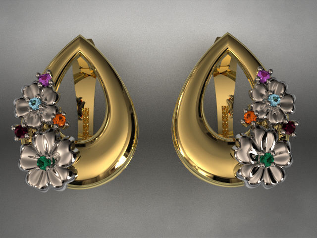 butterfly and flower collection T00013 3D print model_6