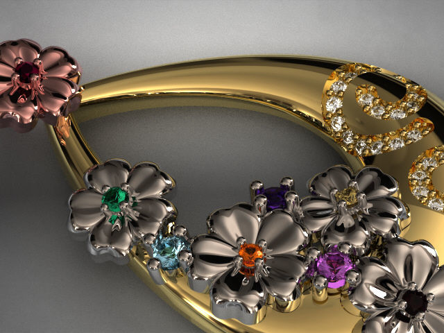 butterfly and flower collection T00013 3D print model_18