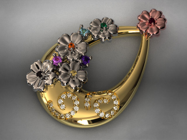 butterfly and flower collection T00013 3D print model_16