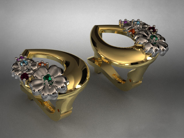 butterfly and flower collection T00013 3D print model_12