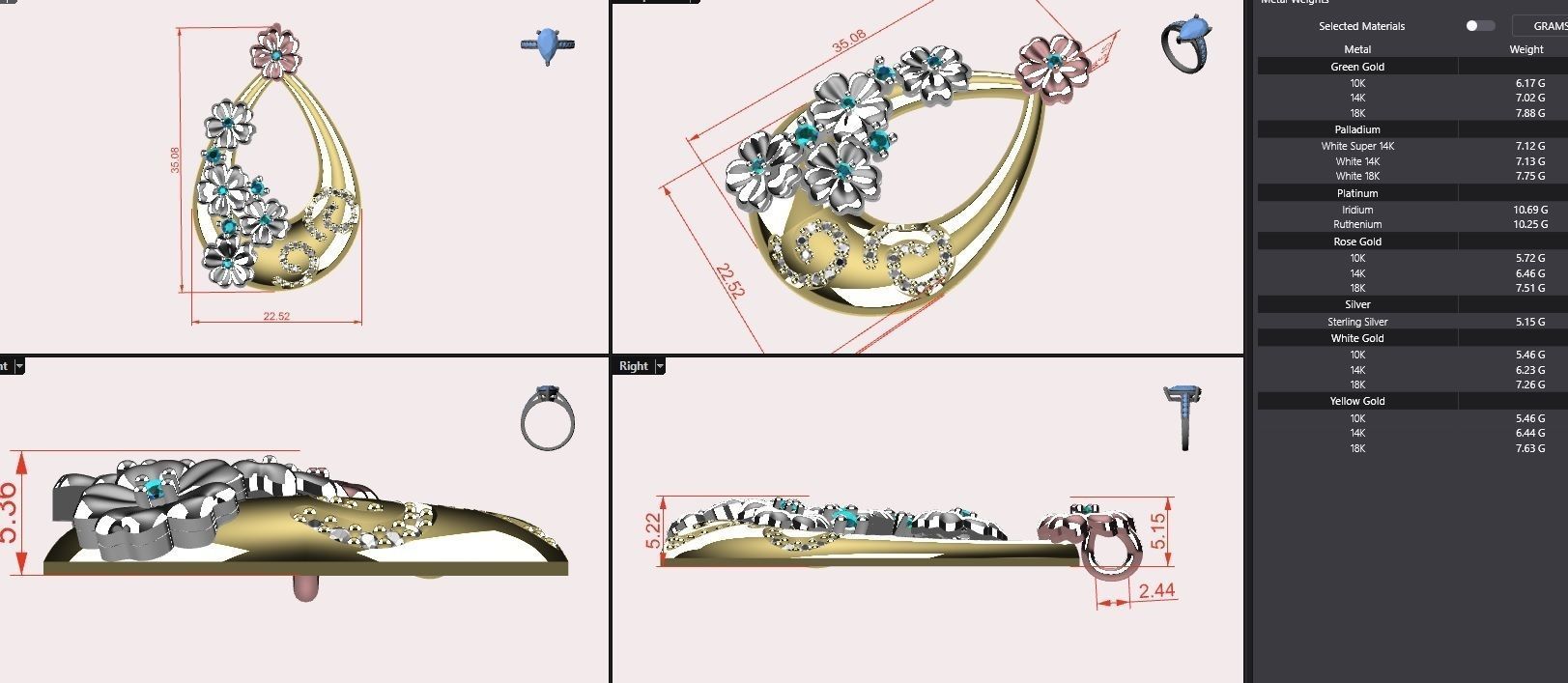 butterfly and flower collection T00013 3D print model_38
