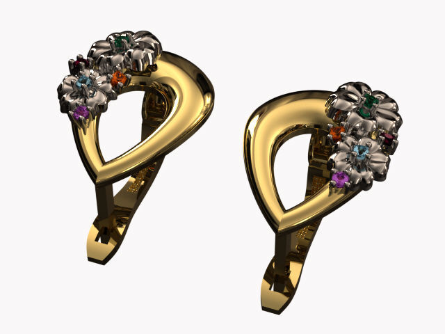 butterfly and flower collection T00013 3D print model_21