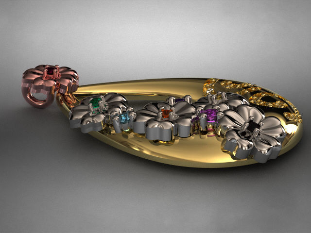 butterfly and flower collection T00013 3D print model_10