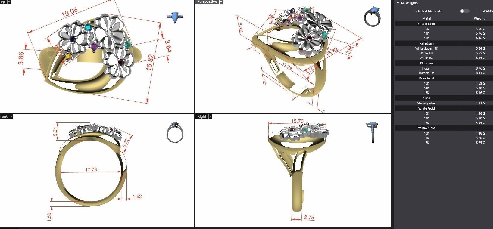 butterfly and flower collection T00013 3D print model_40