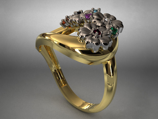 butterfly and flower collection T00013 3D print model_31