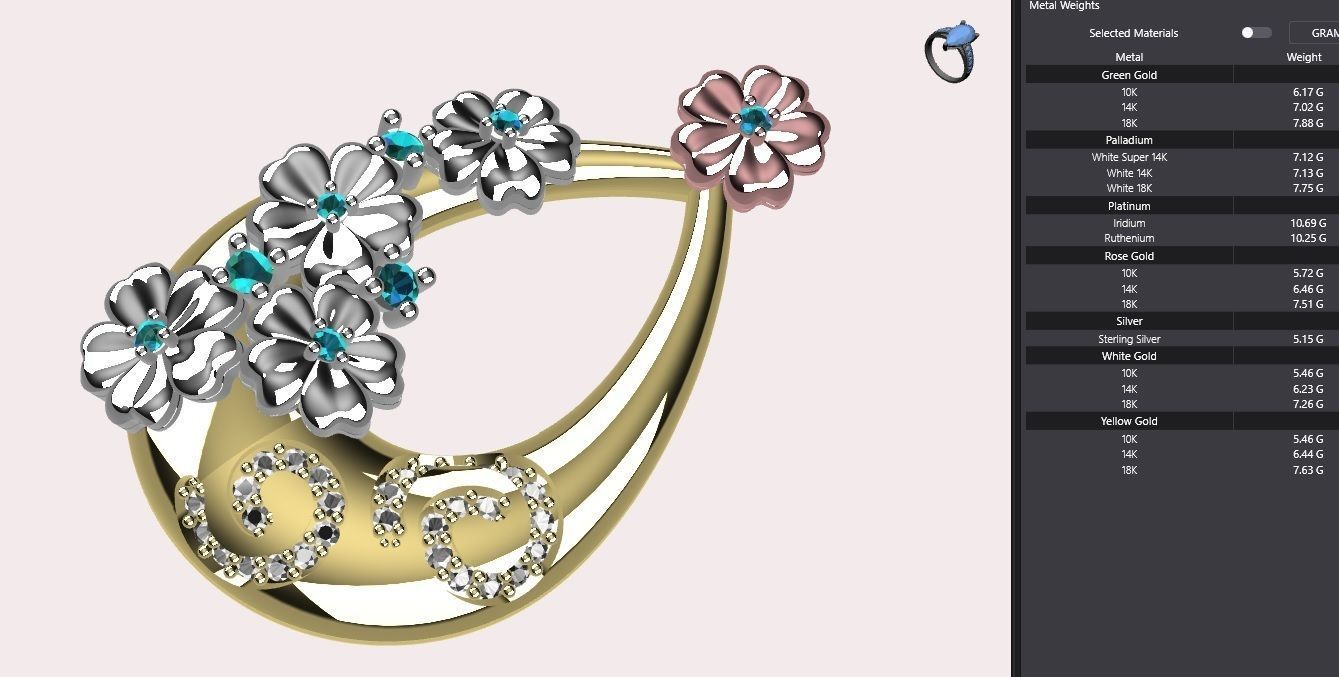 butterfly and flower collection T00013 3D print model_39