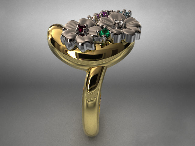 butterfly and flower collection T00013 3D print model_26