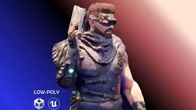 Sci Fi Cyberpunk Action Male-Ednar Cylo