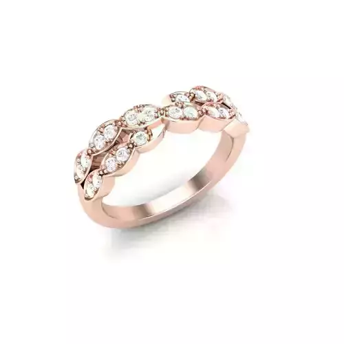 HD fine Jewelry Unique Criss Cross Ring 3D print model