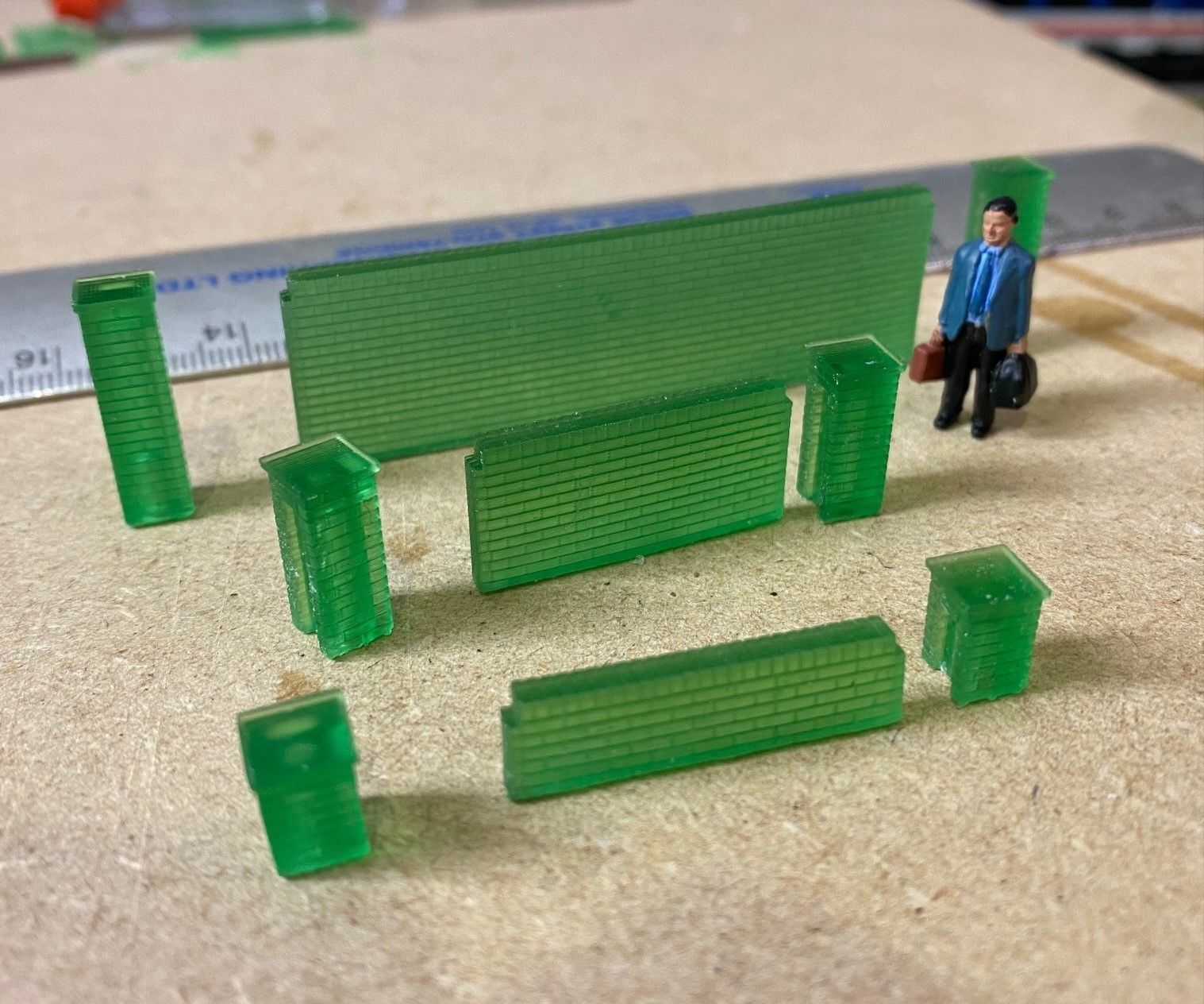 Model Railway Brick Wall Various Heights see Pictures 3D print model_2