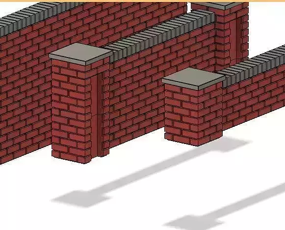 Model Railway Brick Wall Various Heights see Pictures 3D print model