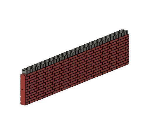 Model Railway Brick Wall Various Heights see Pictures 3D print model_8