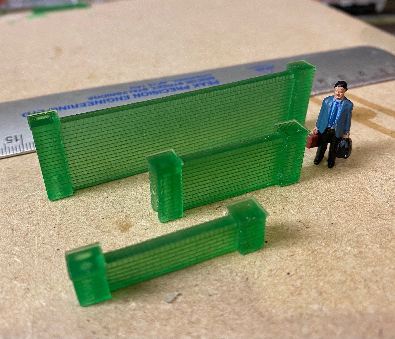 Model Railway Brick Wall Various Heights see Pictures 3D print model_1