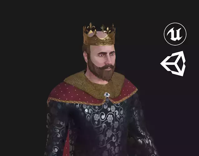 Modular King Low-poly 3D model