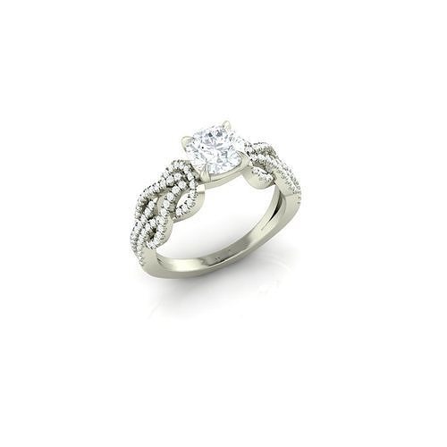 HD fine Jewelry Knot Engagement Ring 3D print model