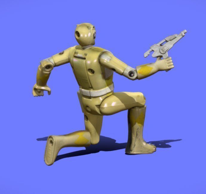 90s YELLOW RANGER FIGURE - 3D SCAN 3D print model_3