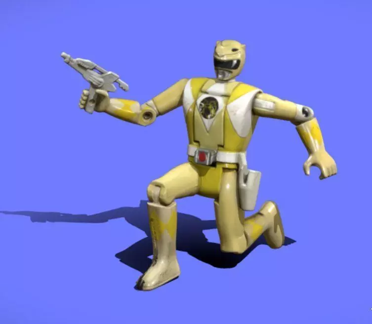 90s YELLOW RANGER FIGURE - 3D SCAN 3D print model_0