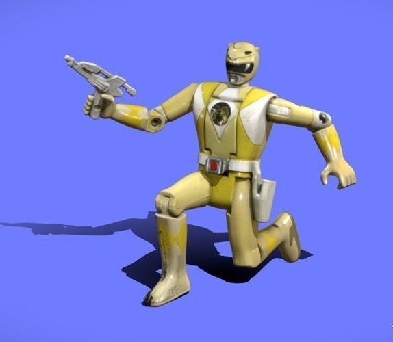 90s YELLOW RANGER FIGURE - 3D SCAN 3D print model