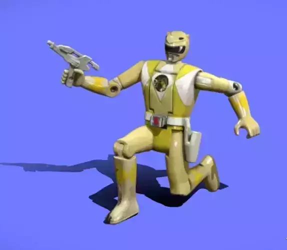 90s YELLOW RANGER FIGURE - 3D SCAN