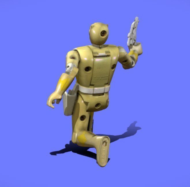 90s YELLOW RANGER FIGURE - 3D SCAN 3D print model_2