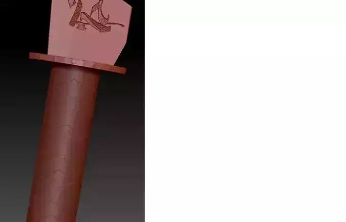 Catana sword with handle Free 3D model