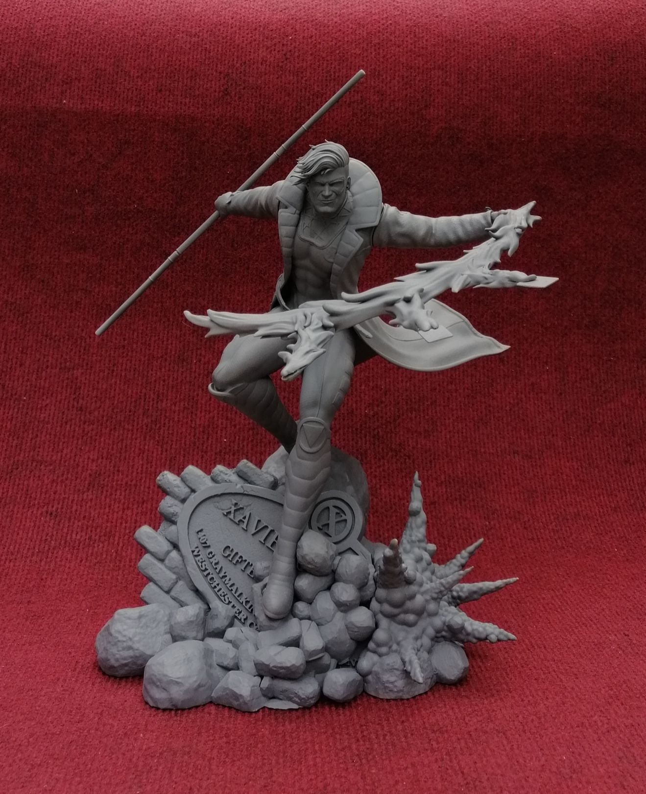 Gambit stl xenoblade legends statue 3D print model_7