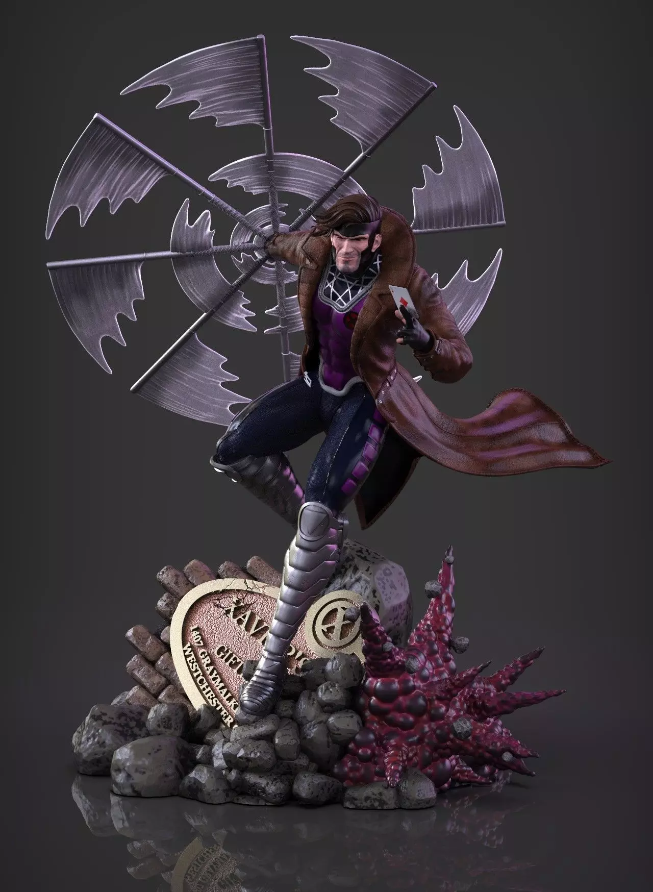 Gambit stl xenoblade legends statue 3D print model_0