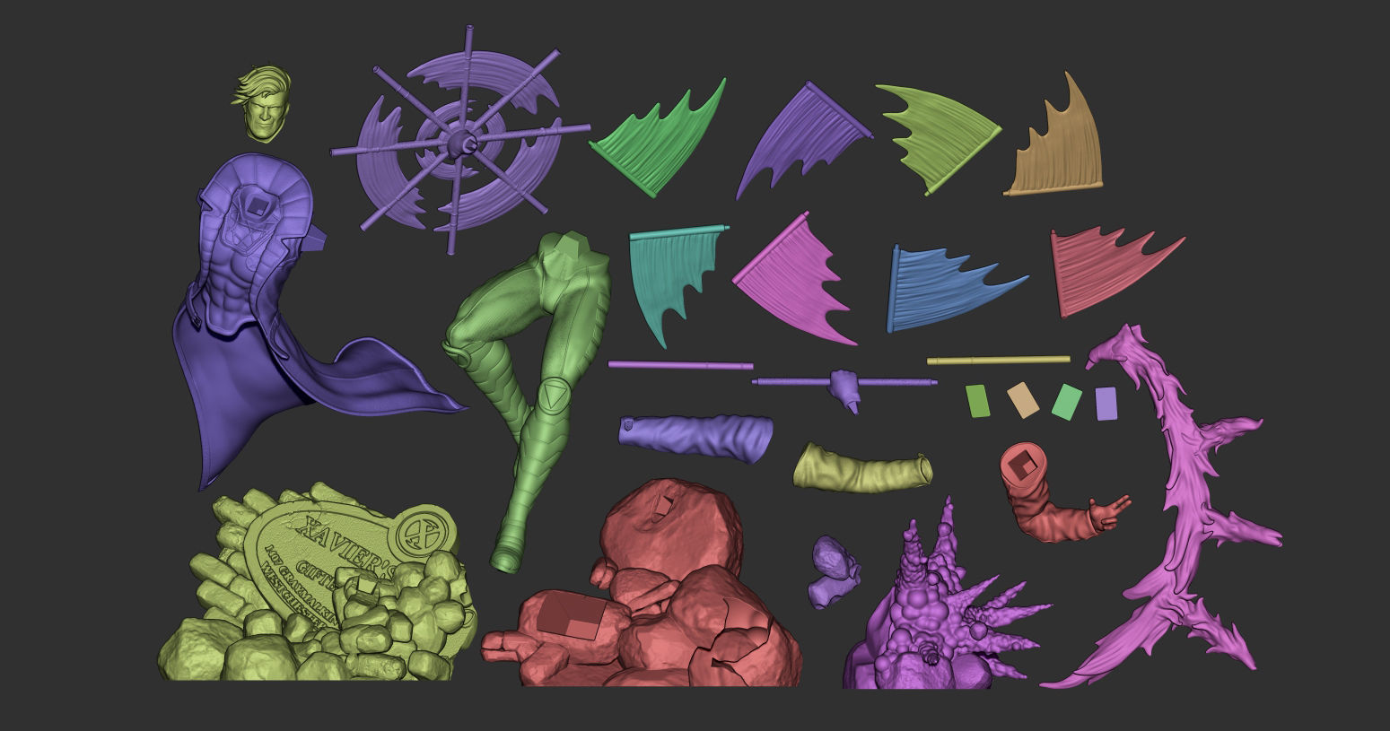 Gambit stl xenoblade legends statue 3D print model_1