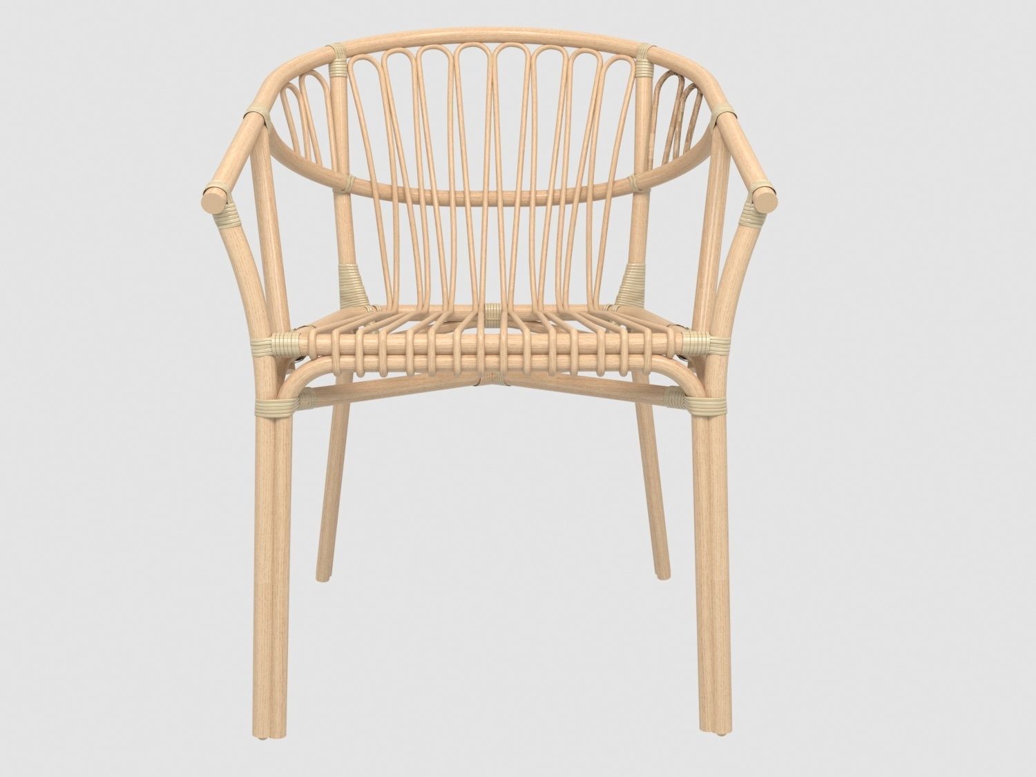 Rattan chair by LolaHome 3D model_2