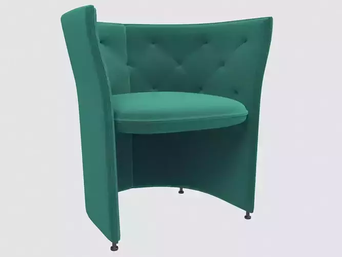 Fogia Niche armchair Blue velvet