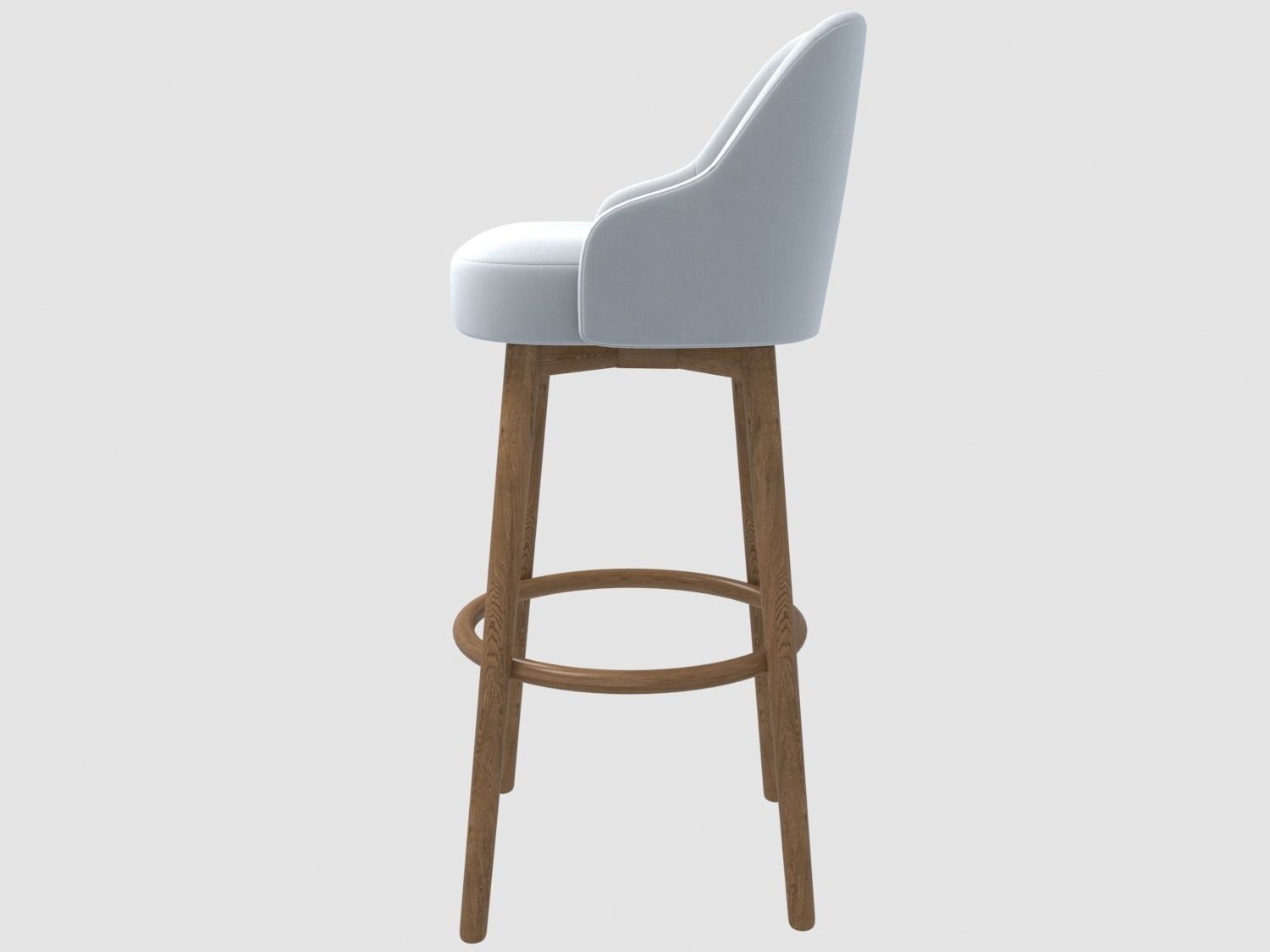 Westelm Bar stool 3D model_3