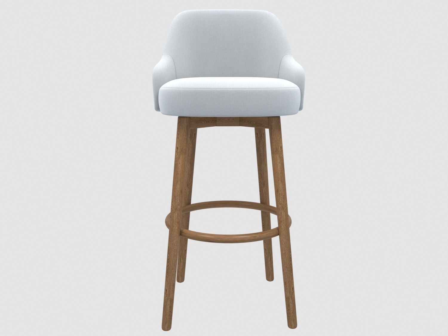 Westelm Bar stool 3D model_2