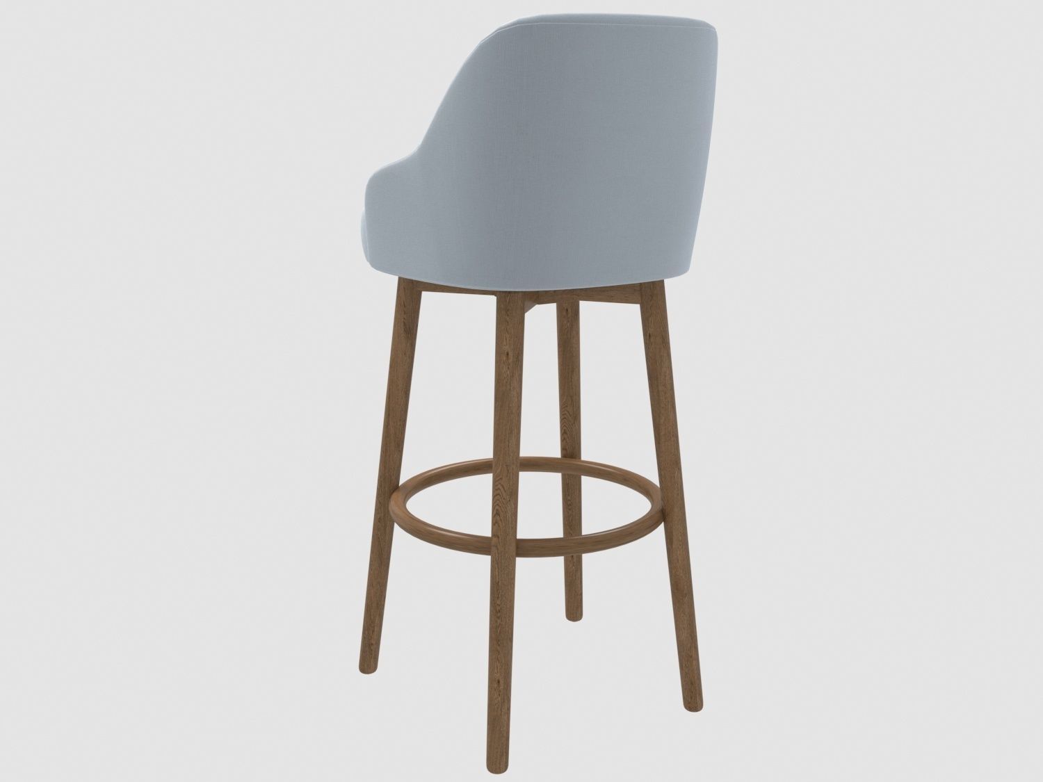 Westelm Bar stool 3D model_4