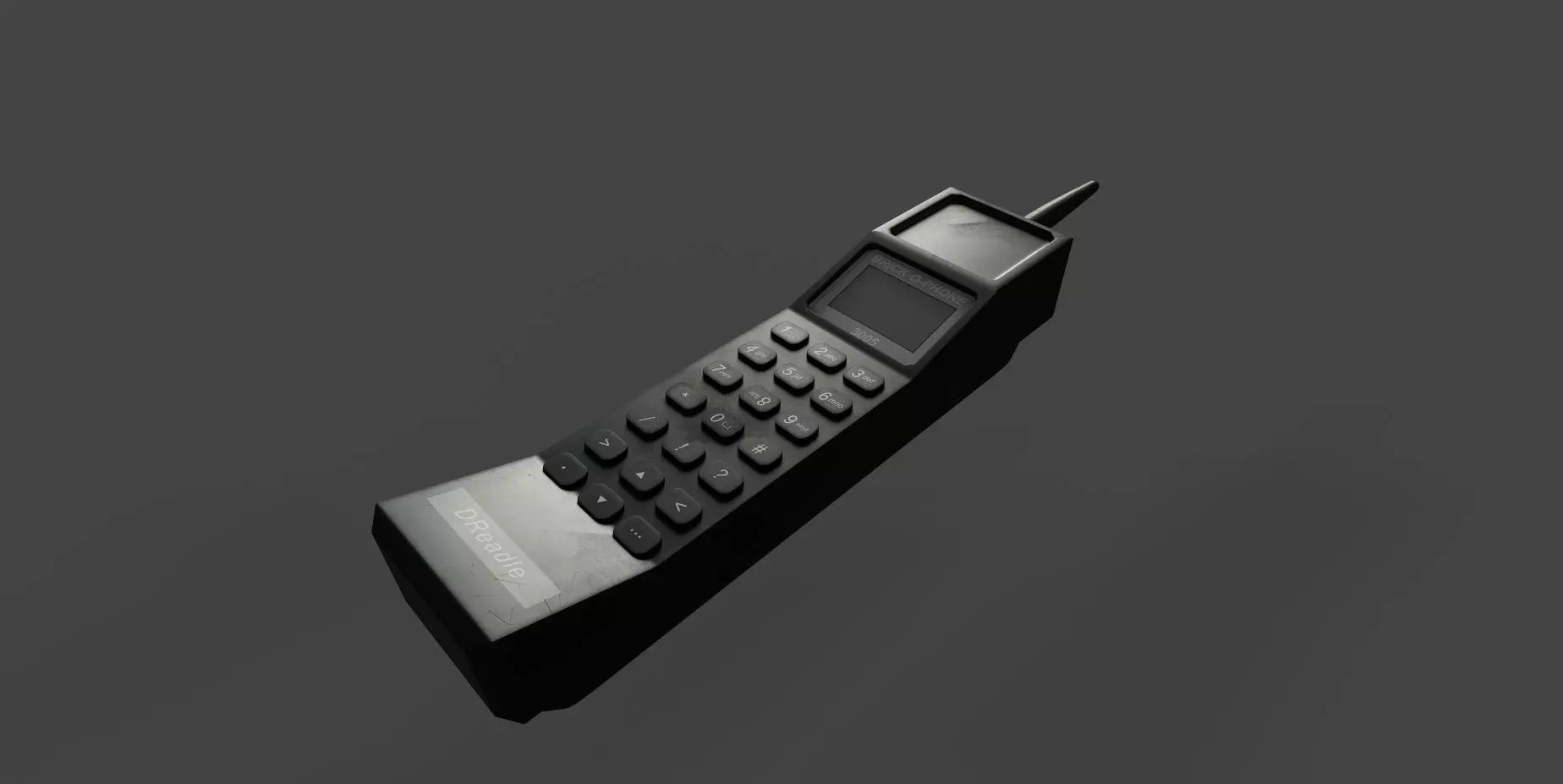 Retro Phone - Game Ready Low-poly 3D model_0