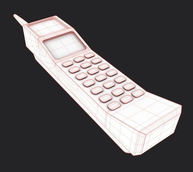 Retro Phone - Game Ready Low-poly 3D model_2