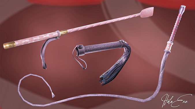 Whip Pack Low-poly 3D model