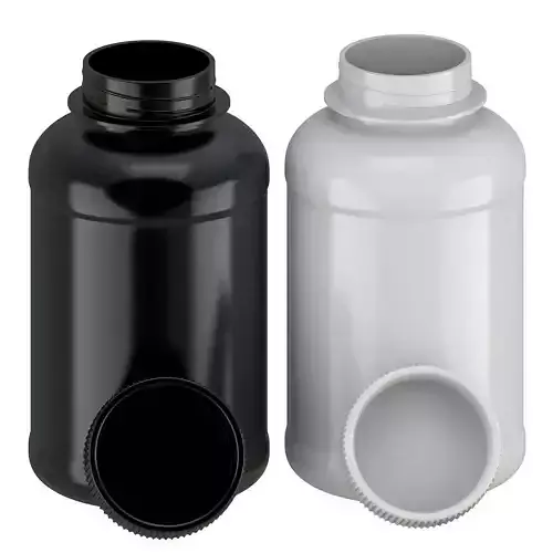 Plastic Bottle Black And White