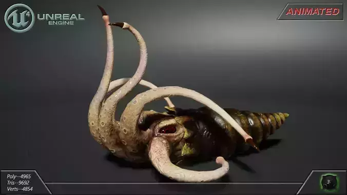 Alien Extraterrestrial Creature 01 Low-poly 3D model