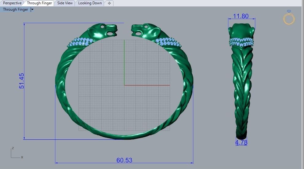 Tiger bracelet 3D print model_5