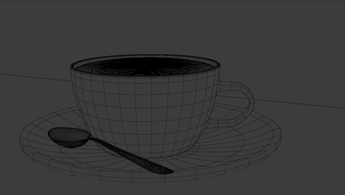 Coffee Cup Low-poly 3D model_5