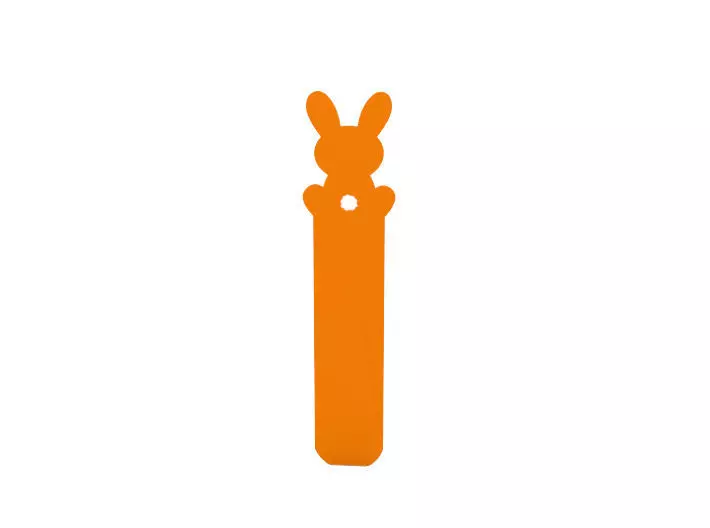 Bookmark bunny clip - orange 3D print model_0