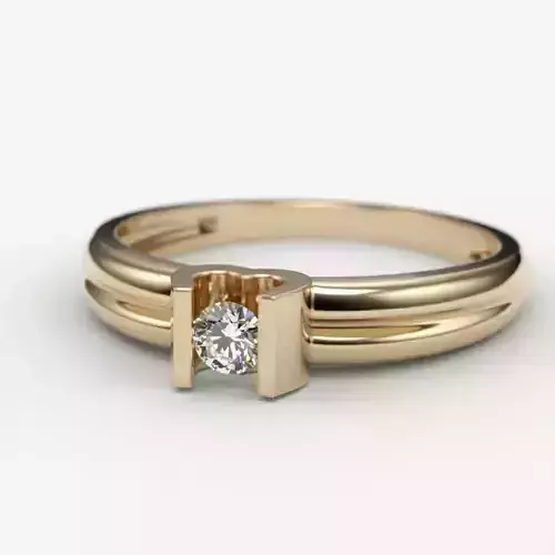 Solitaire women ring  CAD 3dm stl