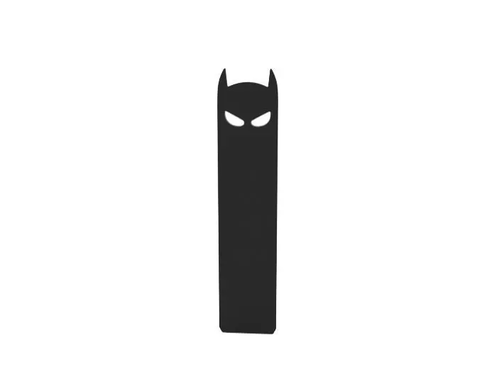 Bookmark batman cigarette lighter 3D model 3D printable