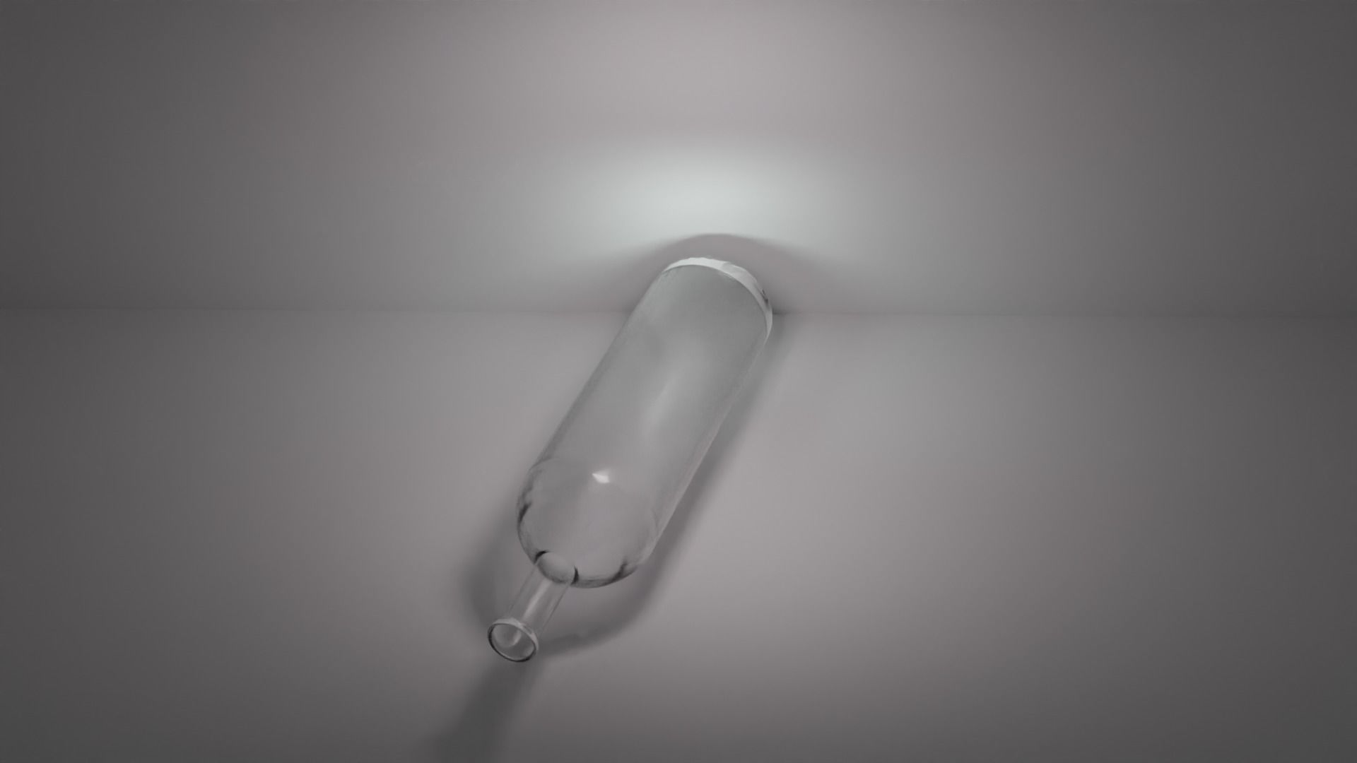 Glass bottle lowpoly Low-poly 3D model_1