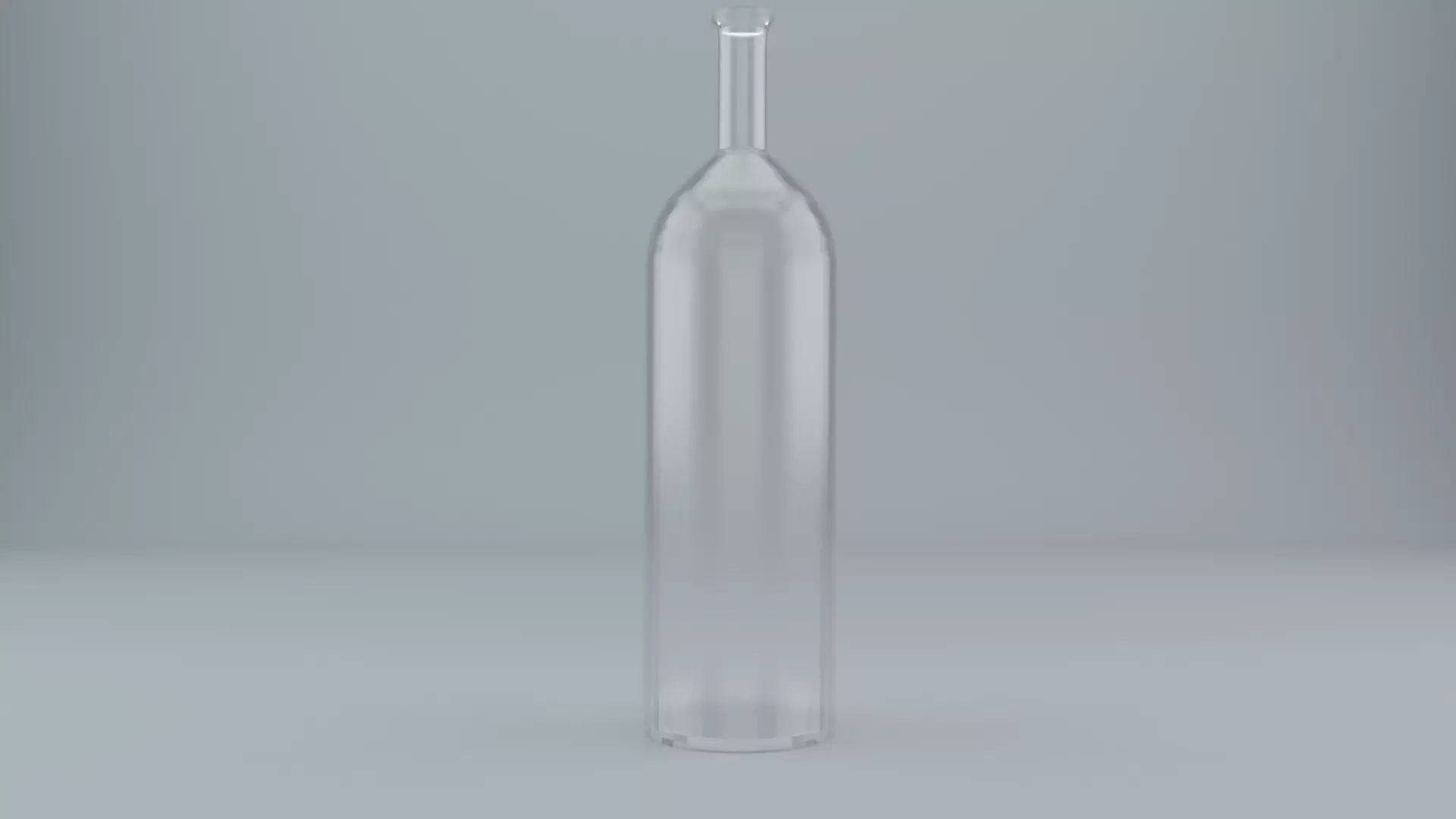 Glass bottle lowpoly Low-poly 3D model_0